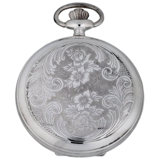 Gevril Mens G680.021.25 1758 Collection Mechanical Hand Wind White Dial Swiss Pocket Watch - Back View
